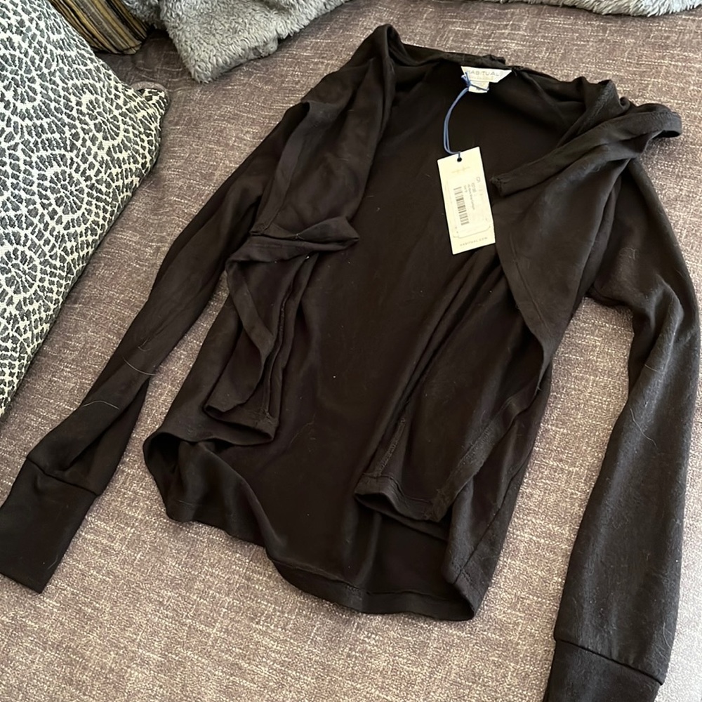 Habitual Girl black wrap cardigan size 10